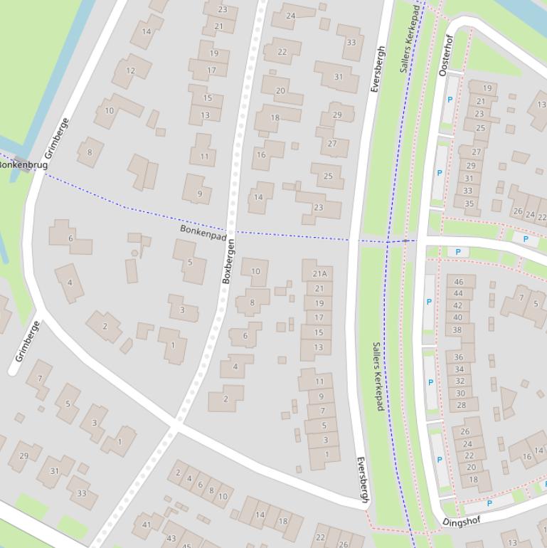 Kaart van  Eversbergh.