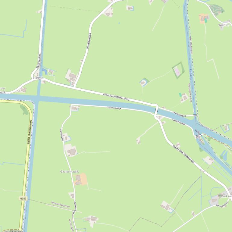 Kaart van de Evert Harm Woltersweg.