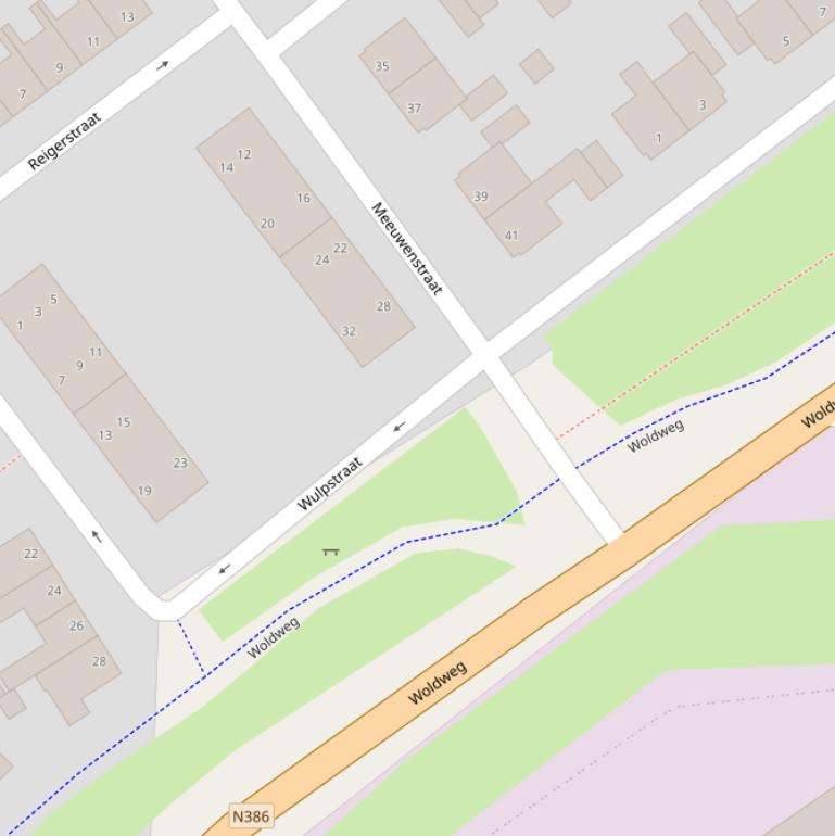 Kaart van de Evert Rademastraat.