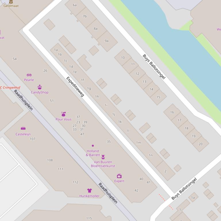 Kaart van de Expeditieweg.