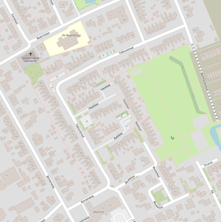 Kaart van de Fabiusstraat.