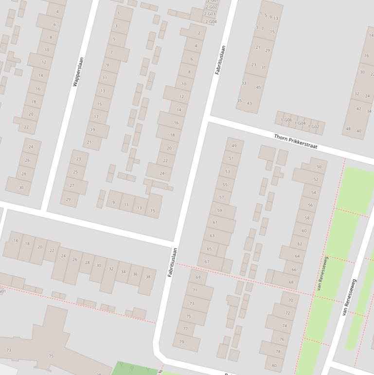 Kaart van de Fabritiuslaan.