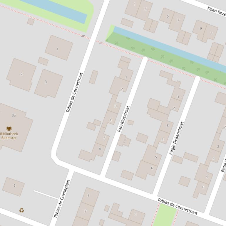 Kaart van de Fabritiusstraat.