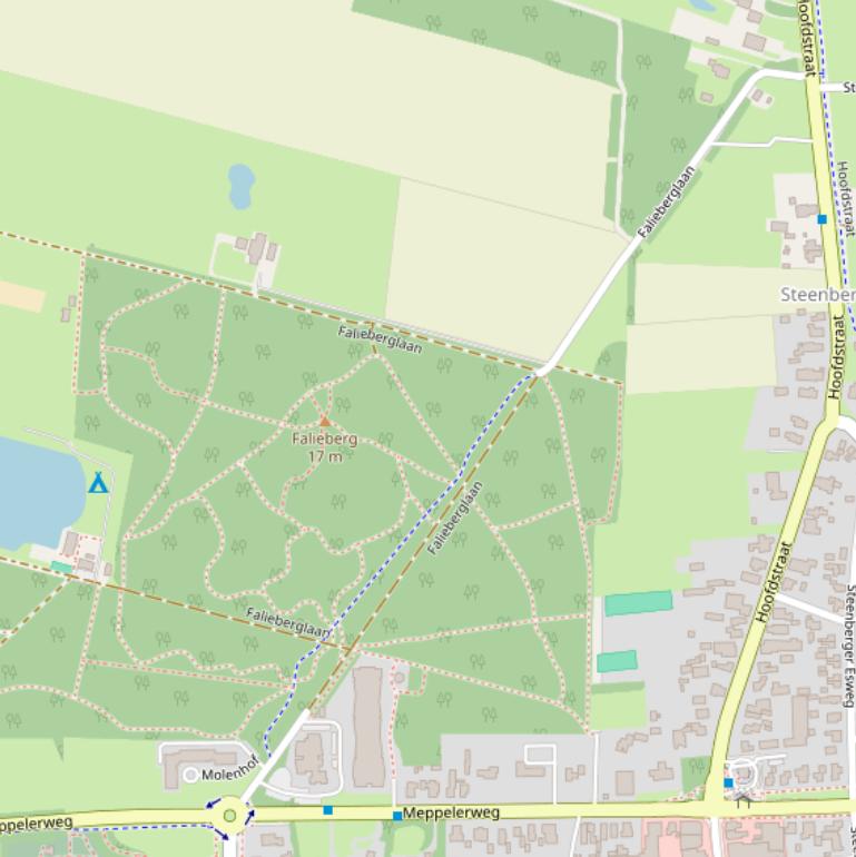 Kaart van de Falieberglaan.