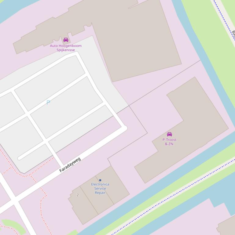 Kaart van de Faradayweg.