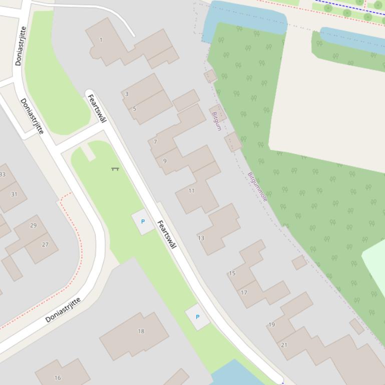 Kaart van  Feartswâl.