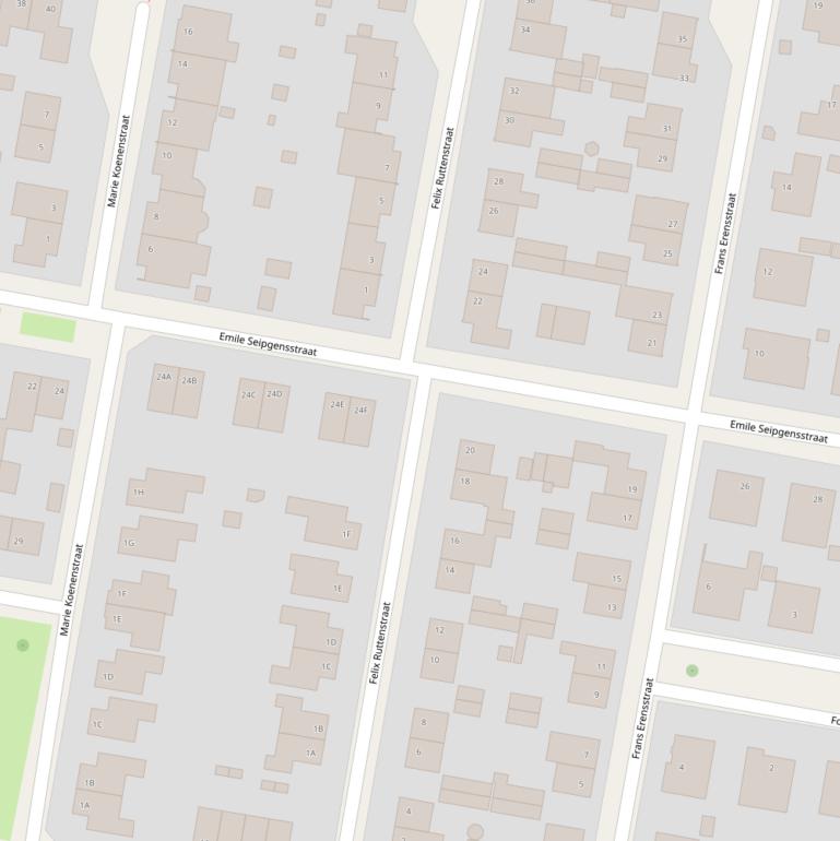 Kaart van de Felix Ruttenstraat.