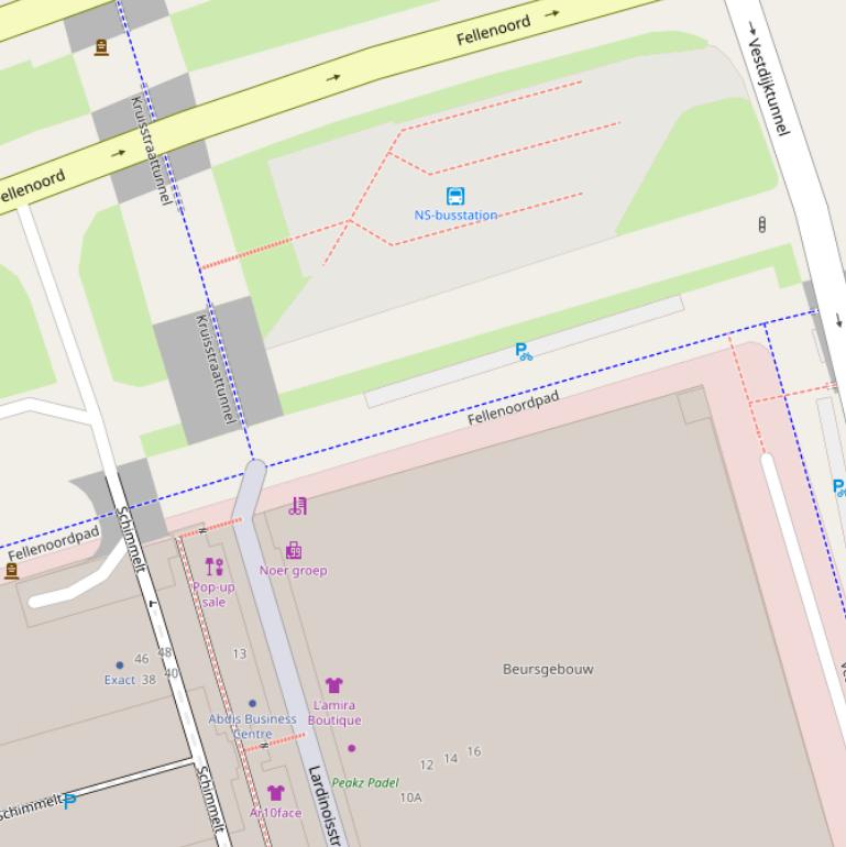 Kaart van het Fellenoordpad.