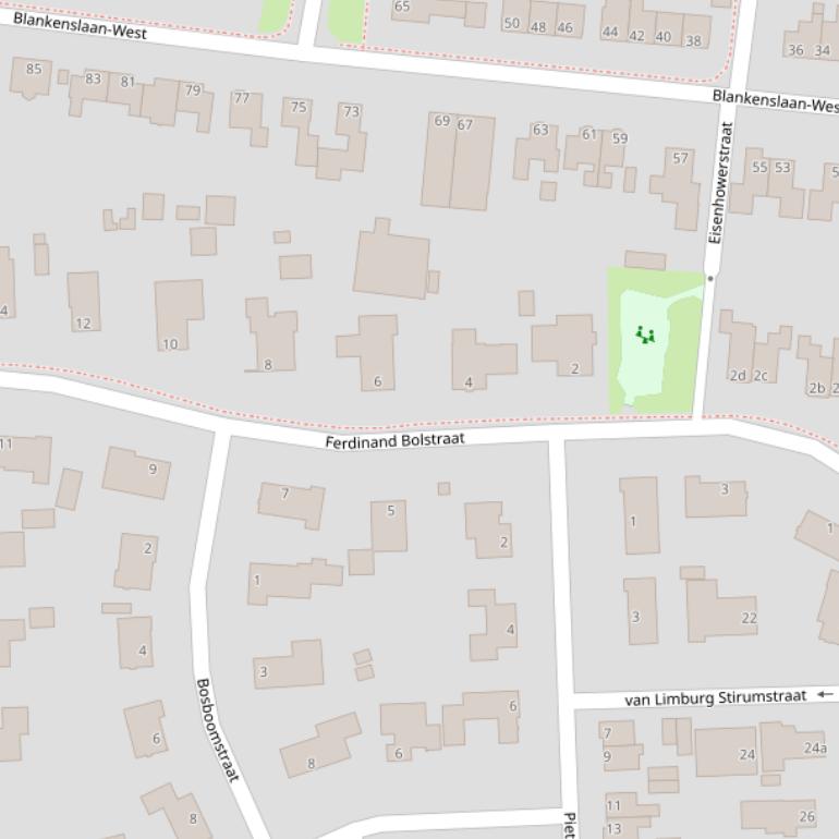 Kaart van de Ferdinand Bolstraat.