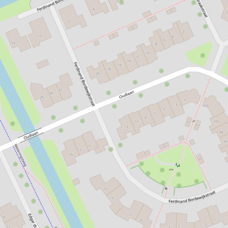 Kaart van de Ferdinand Bordewijkstraat.