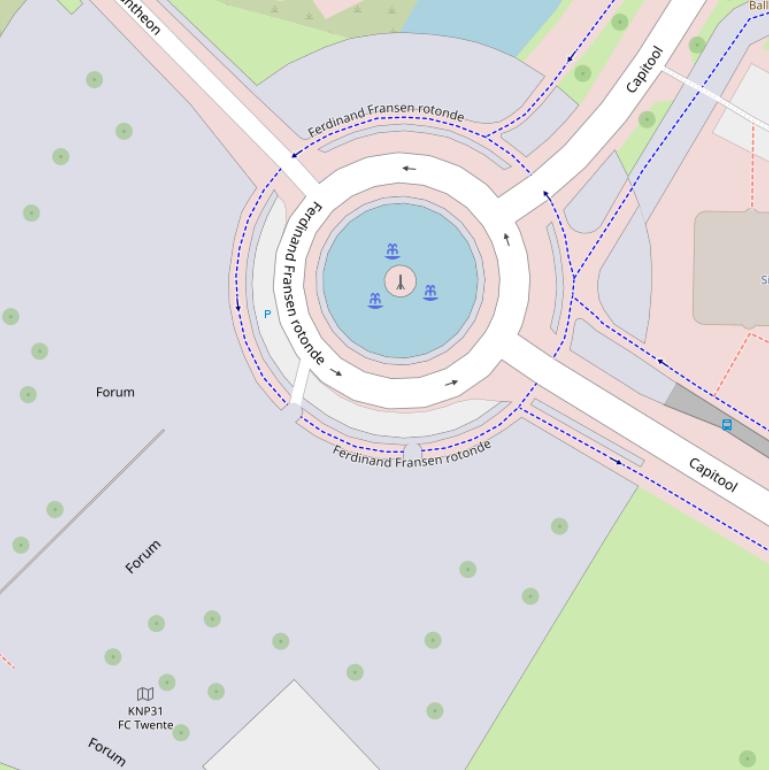 Kaart van  Ferdinand Fransen rotonde.