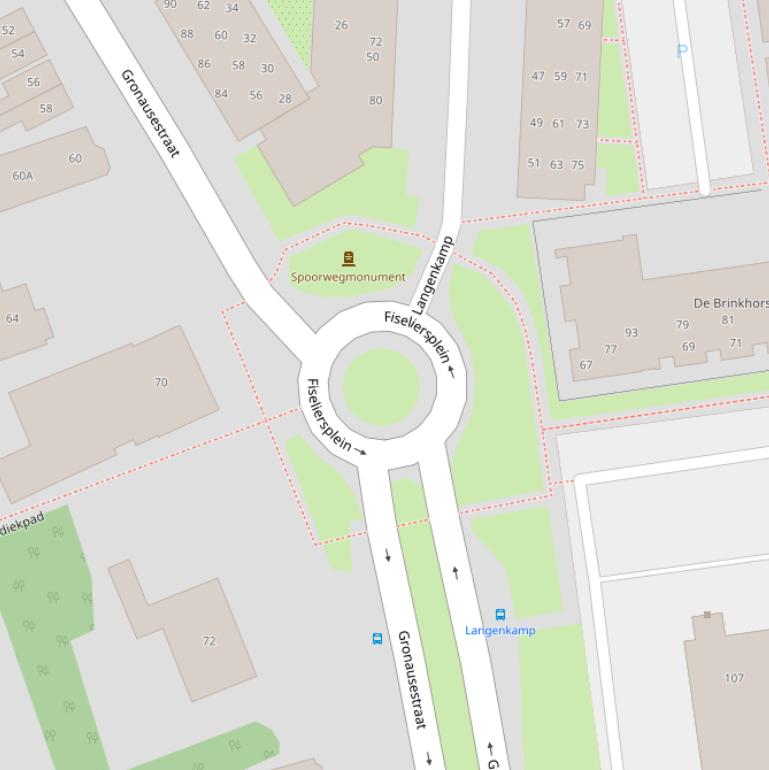 Kaart van het Fiseliersplein.