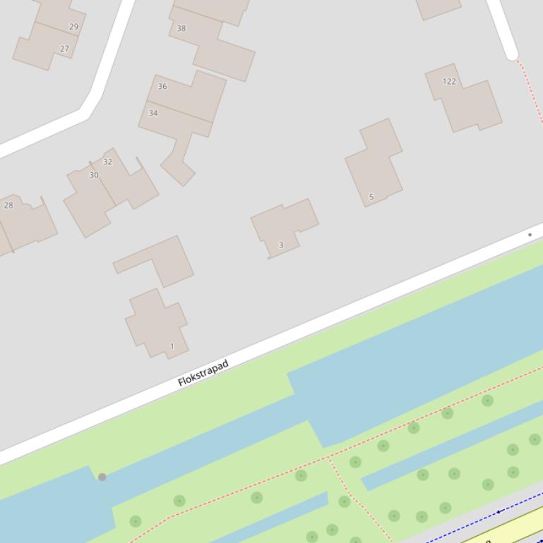 Kaart van het Flokstrapad.