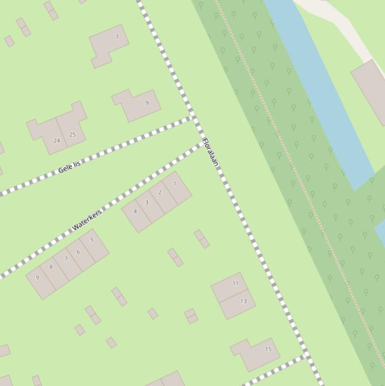 Kaart van de Floralaan.