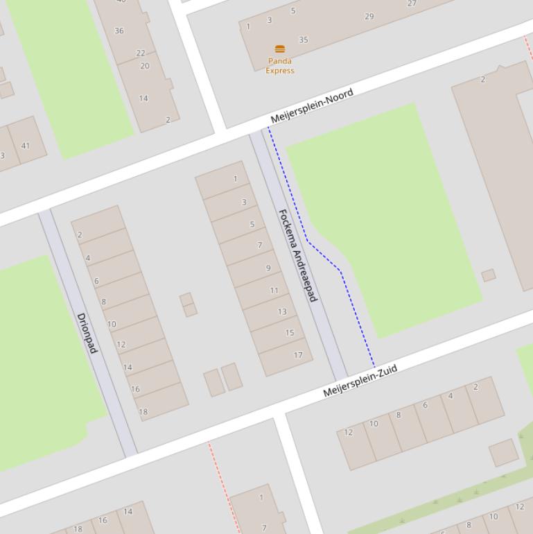 Kaart van het Fockema Andreaepad.