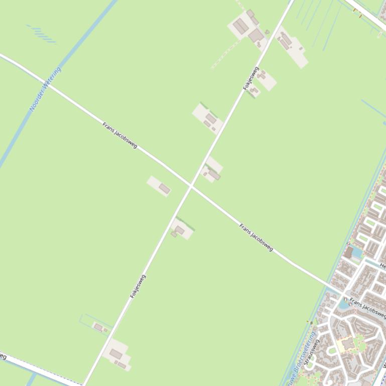 Kaart van de Fokjesweg.