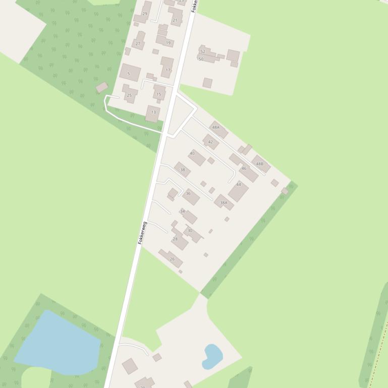 Kaart van de Fokkerweg.