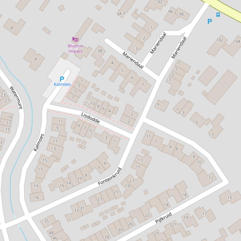 Kaart van  Fonteinkruid.