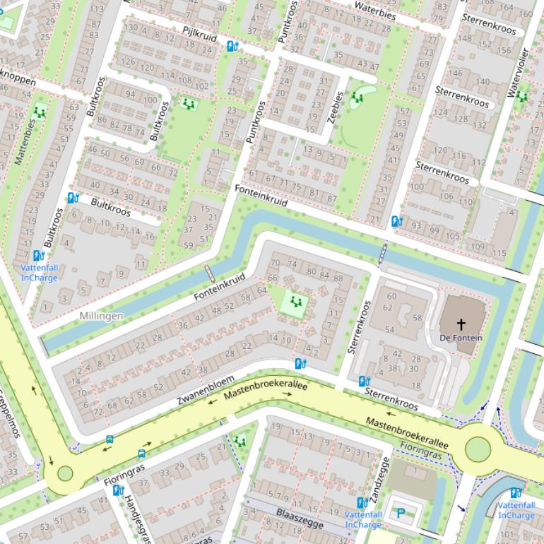 Kaart van  Fonteinkruid.