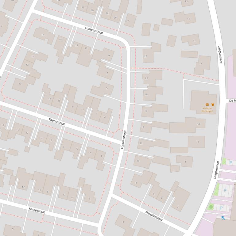 Kaart van de Fonteinstraat.