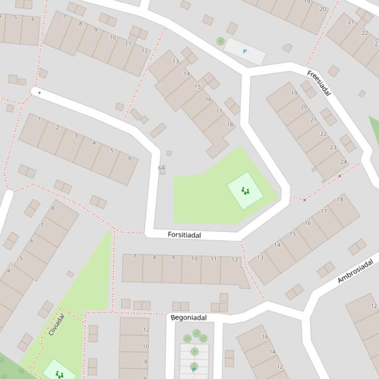 Kaart van  Forsitiadal.