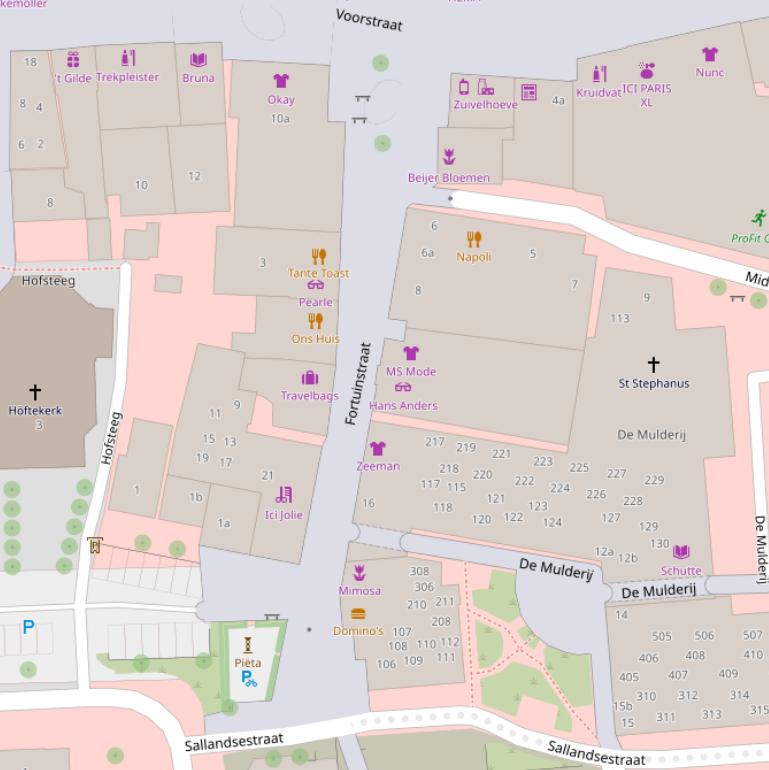 Kaart van de Fortuinstraat.