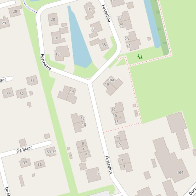 Kaart van  Fostedina.