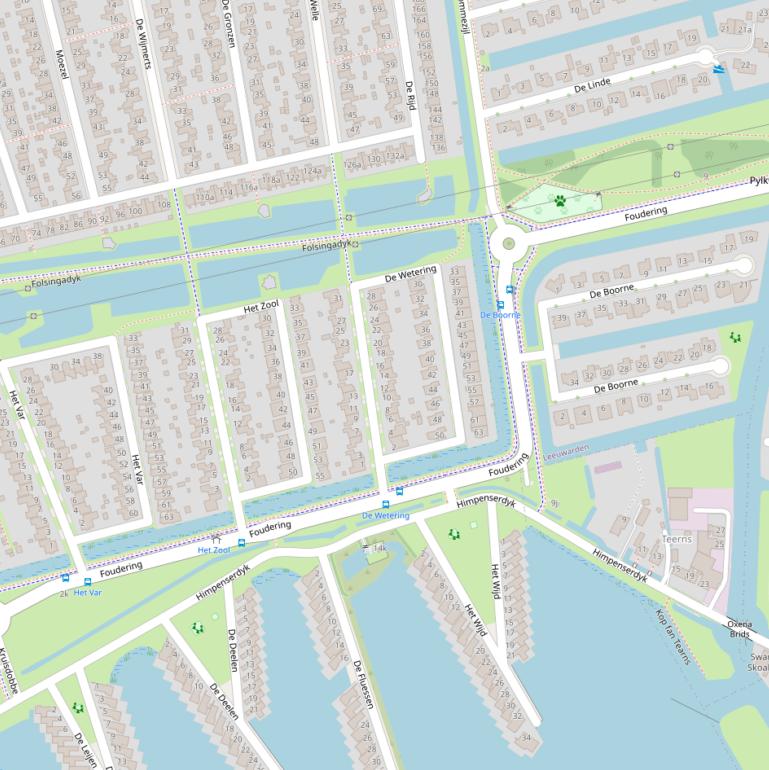 Kaart van  Foudering.