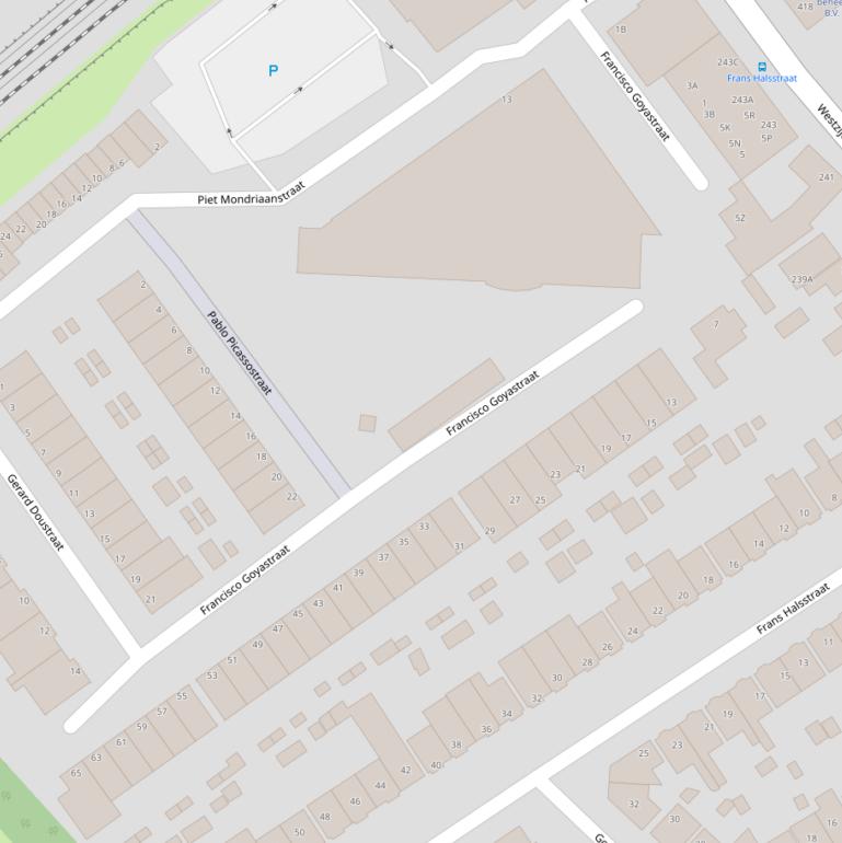 Kaart van de Francisco Goyastraat.