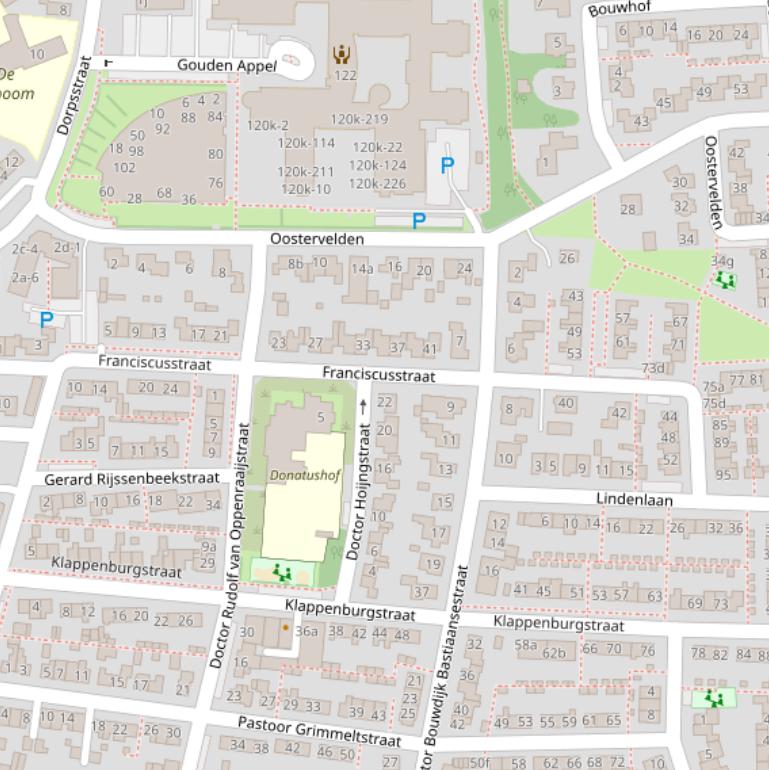 Kaart van de Franciscusstraat.