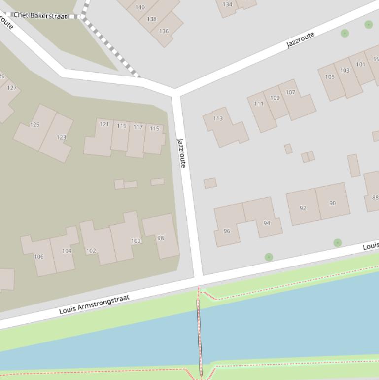 Kaart van de Frank Sinatrastraat.