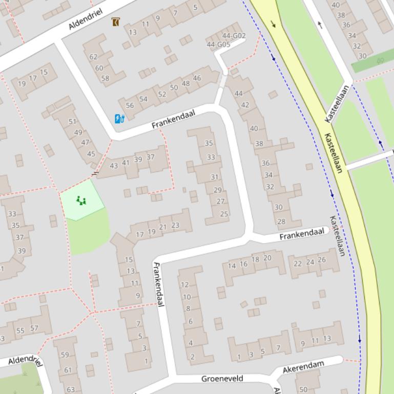 Kaart van  Frankendaal.