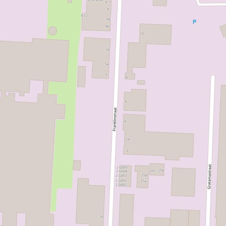 Kaart van de Franklinstraat.