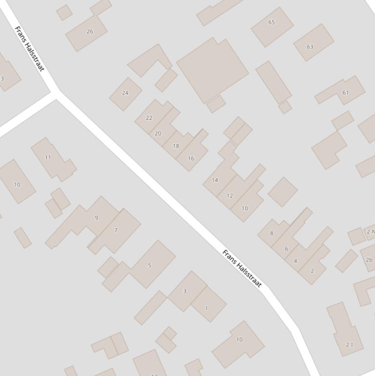 Kaart van de Frans Halsstraat.