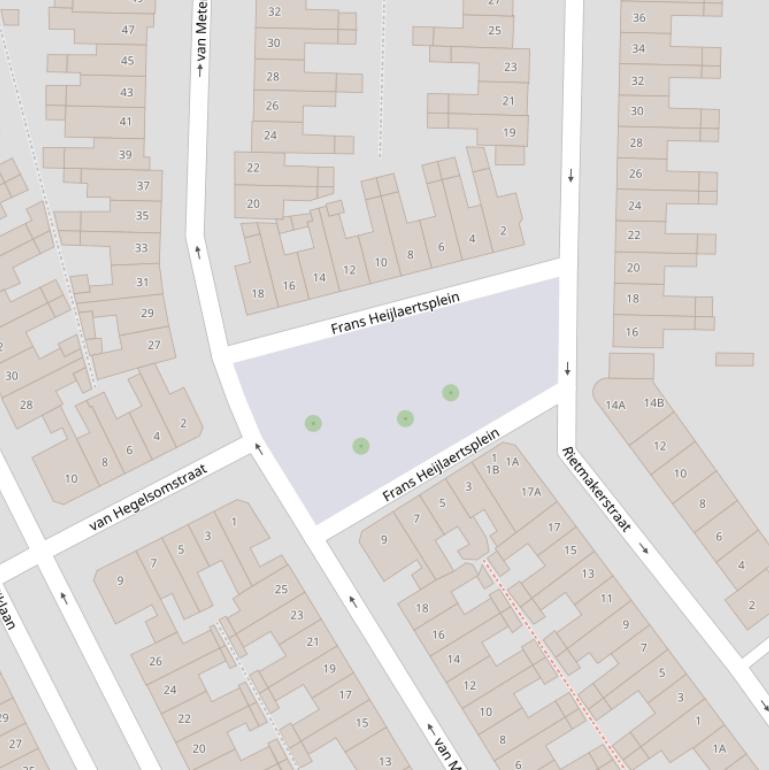 Kaart van het Frans Heijlaertsplein.
