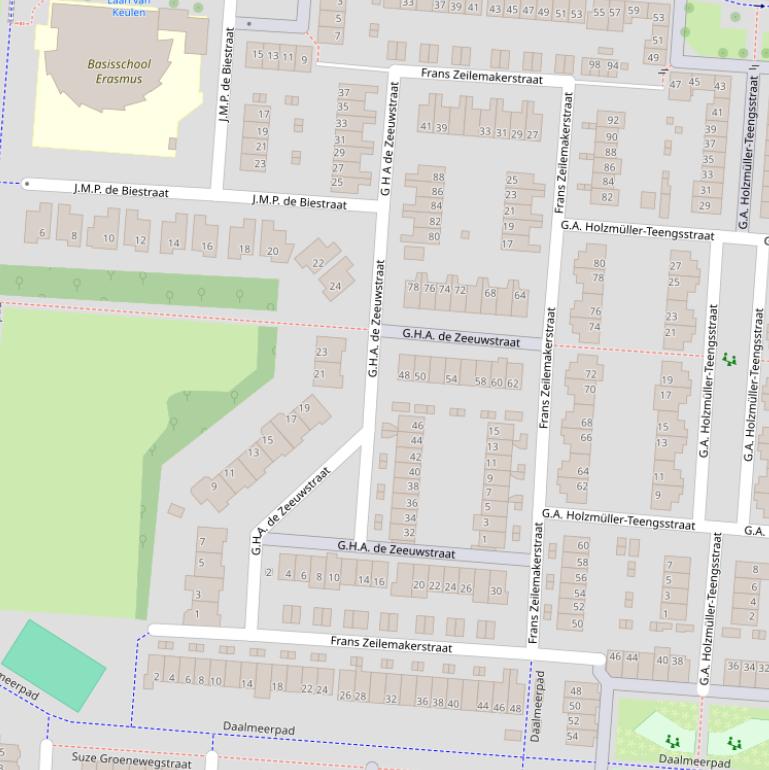 Kaart van de Frans Zeilemakerstraat.