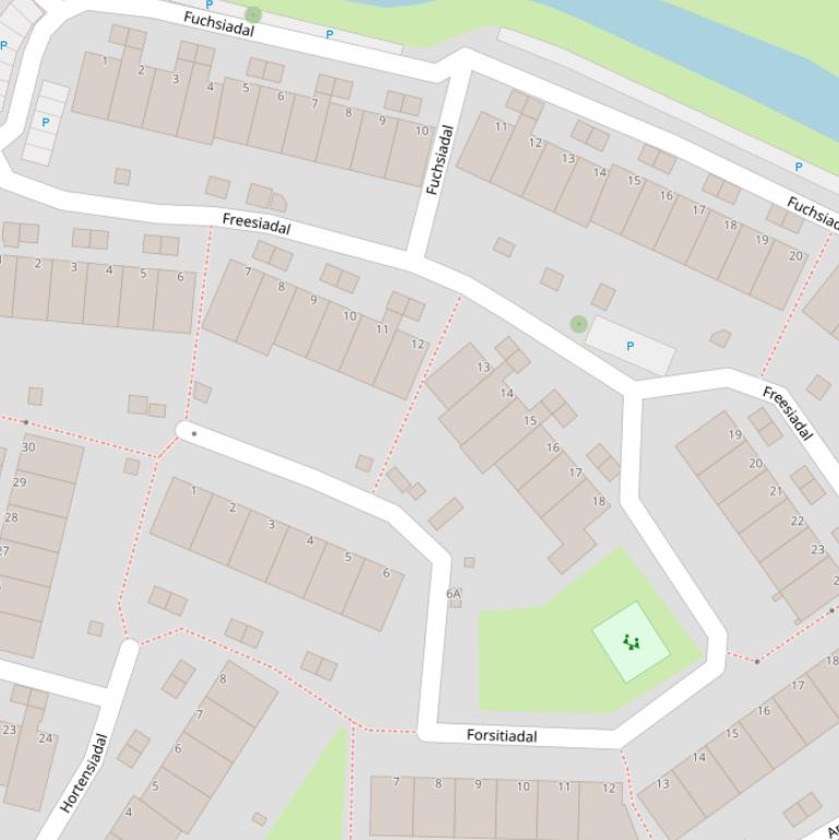 Kaart van  Freesiadal.