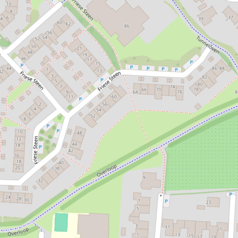 Kaart van  Friese Steen.