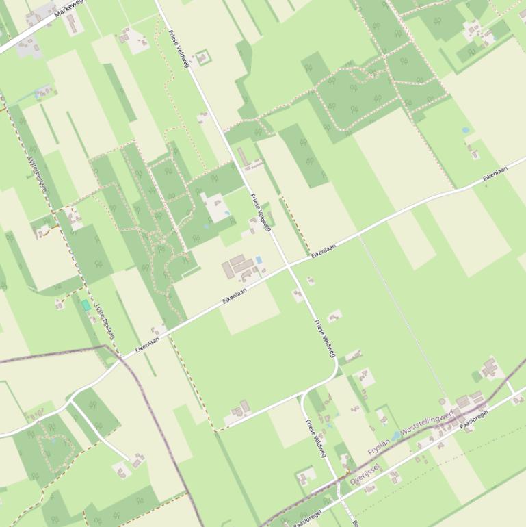 Kaart van de Friese Veldweg.