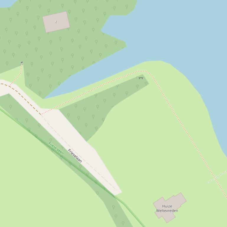 Kaart van de Frieselaan.