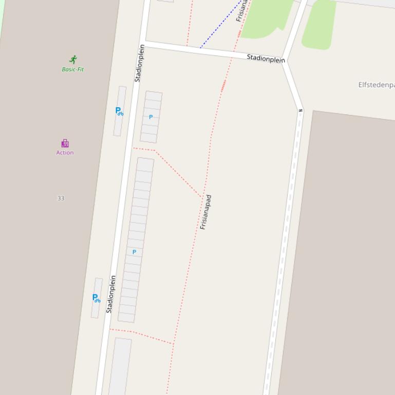 Kaart van het Frisianapad.