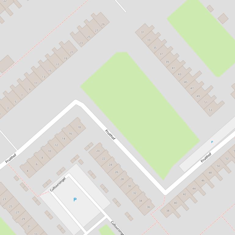 Kaart van de Fruithof.