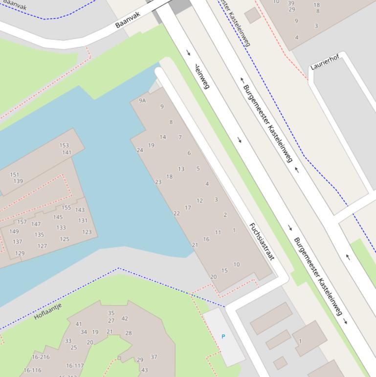 Kaart van de Fuchsiastraat.