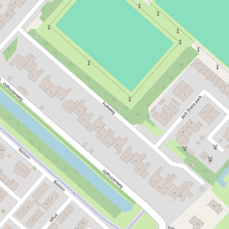 Kaart van de Fuikweg.