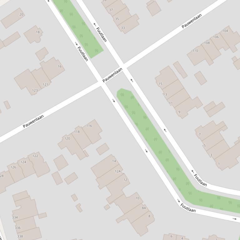 Kaart van de Fuutlaan.