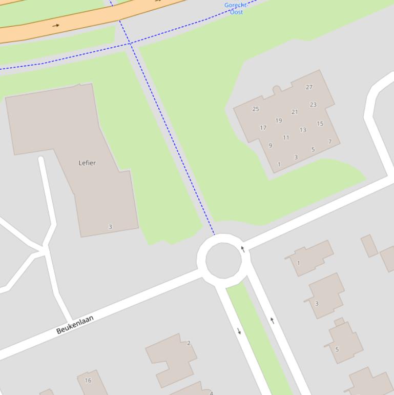 Kaart van het G. Boekhovenpad.