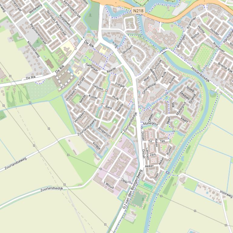 Kaart van  G J van den Boogerdweg.