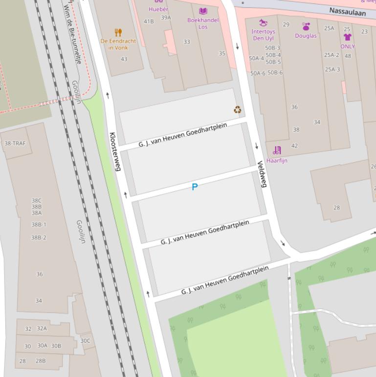 Kaart van  G.J. van Heuven Goedhartplein.