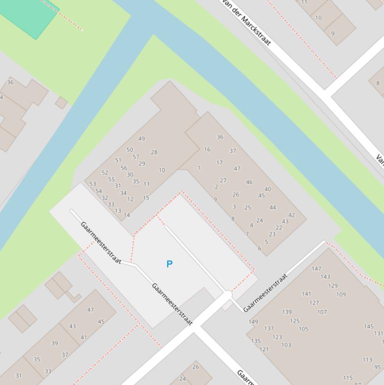 Kaart van de Gaarmeesterstraat.