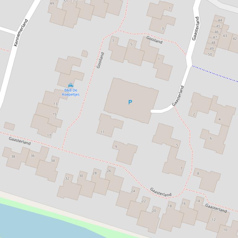 Kaart van  Gaasterland.